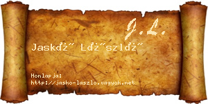 Jaskó László névjegykártya