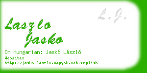 laszlo jasko business card